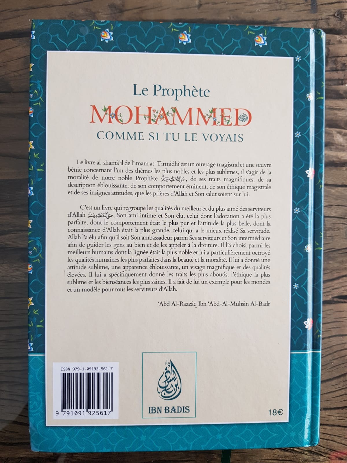 Le Prophéte Mohammed comme si tu le voyais - Edition Ibn Badis
