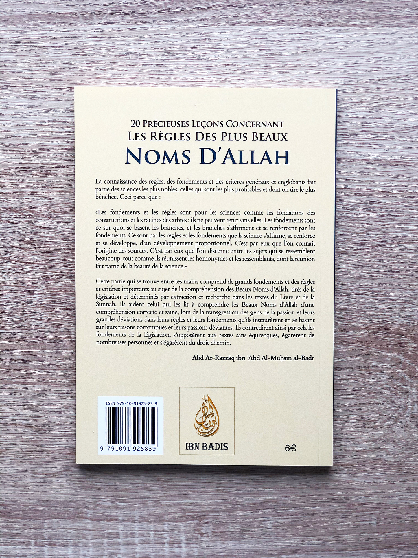 20 Précieuses Leçons Concernant Les Règles Des Plus Beaux Noms D'Allah (فائدة جليلة في قواعد الأسماء الحسنى ), Bilingue (Fr/Ar)