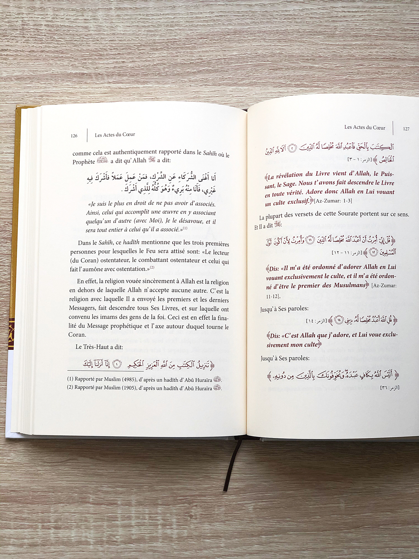 Les Actes Du Coeur, De Cheikh Ibn Taymiyya