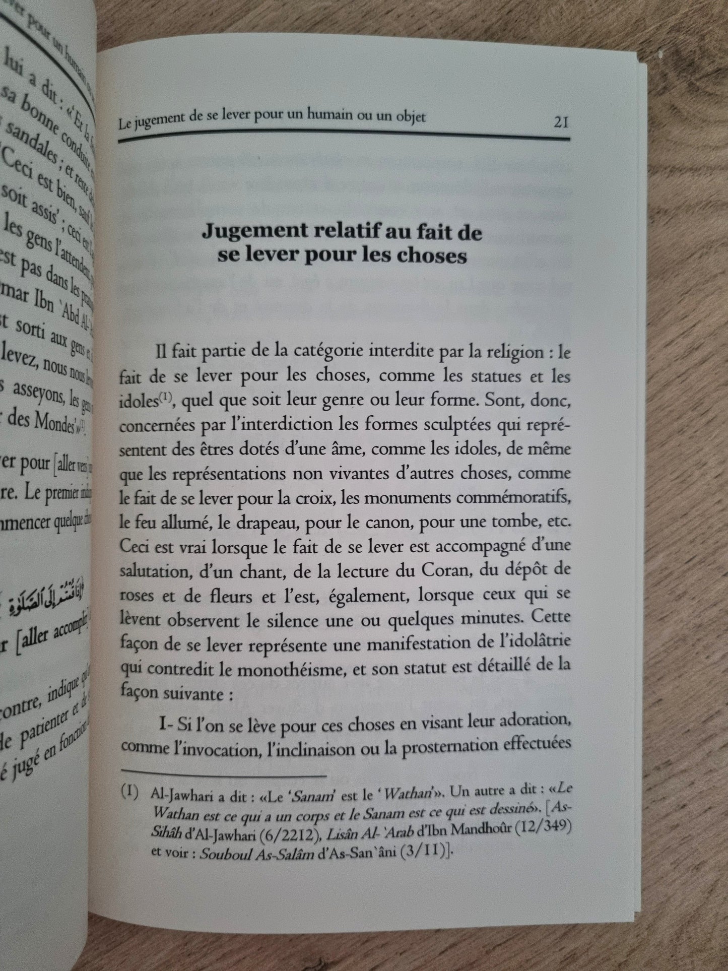 Le jugement de se lever pour un humain ou un objet