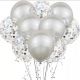 Lot de 10 ballons ( 5 simple + 5 confettis )
