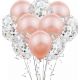 Lot de 10 ballons ( 5 simple + 5 confettis )