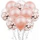 Lot de 10 ballons ( 5 simple + 5 confettis )