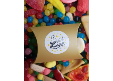 Boite bonbons couleur or "Eid Mubarak"