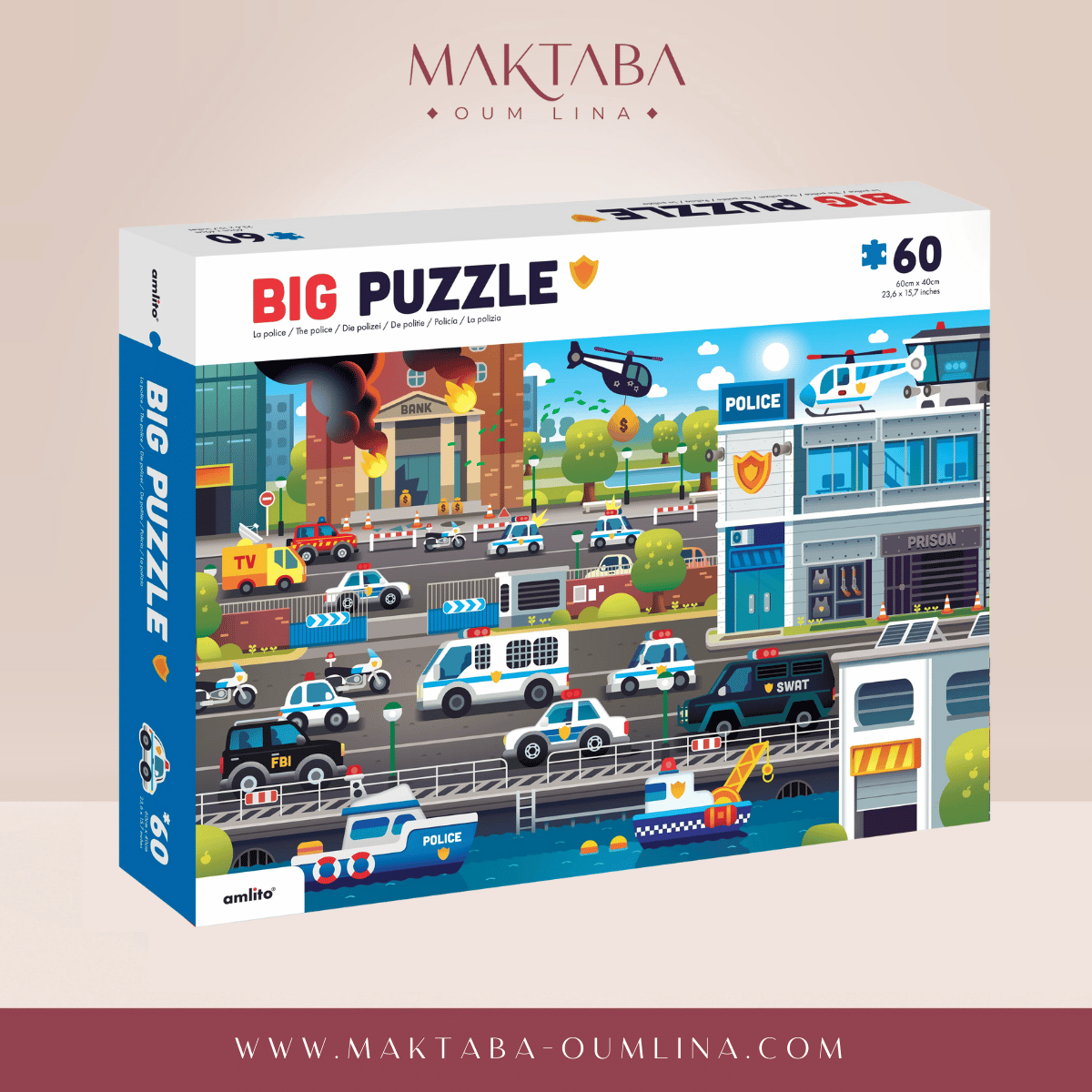 Grand puzzle POLICE - 60 pièces