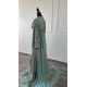 CAFTAN « AZUR ROYAL » – Bleu ciel & doré