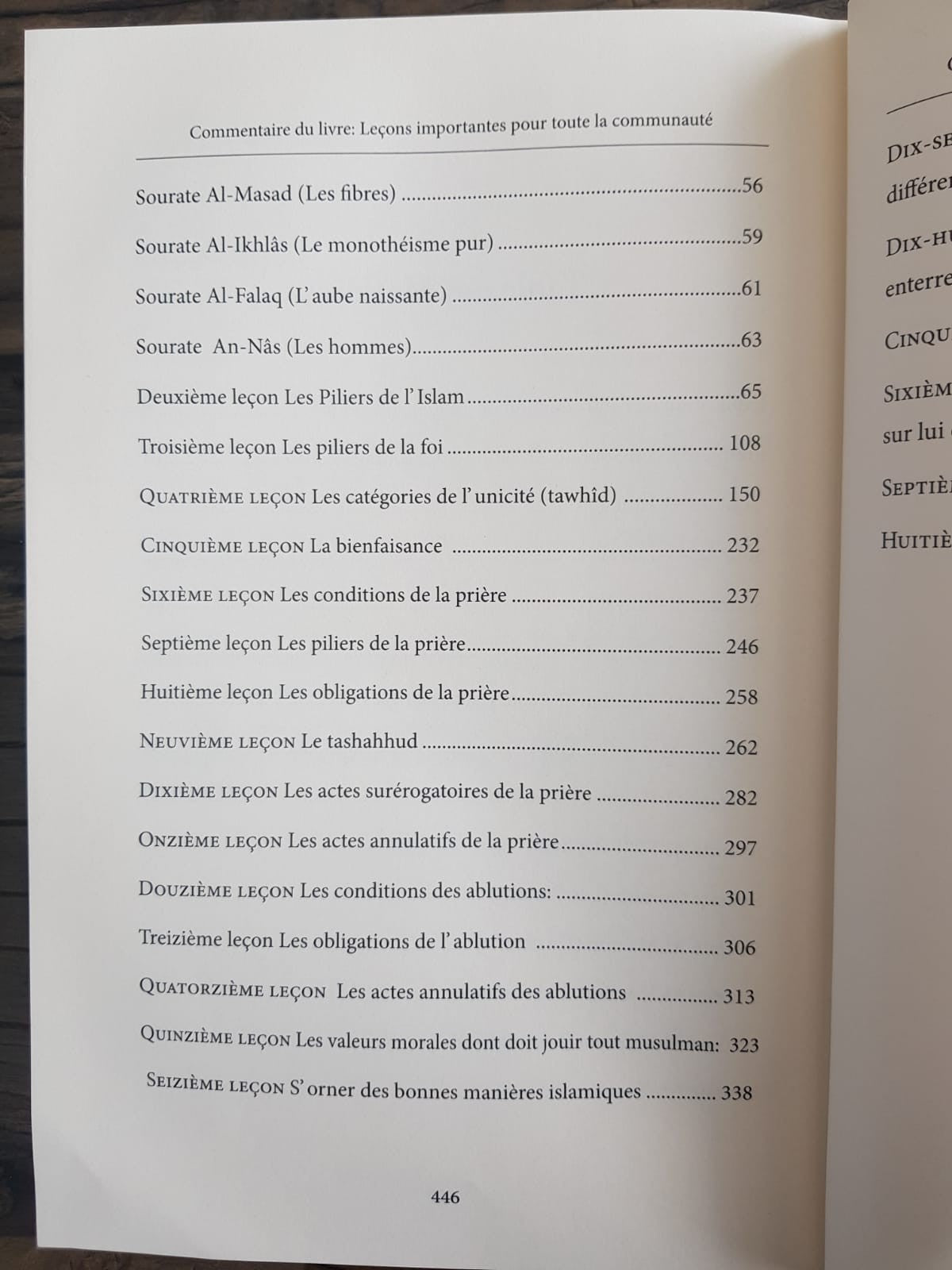 Les leçons importante - Edition Ibn Badis