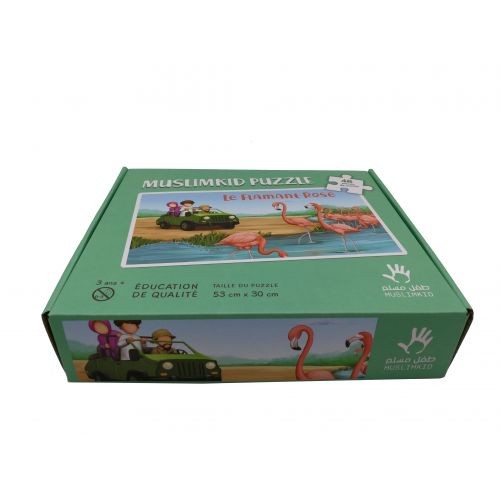 Puzzle sur Le Flamant Rose.  ( 48 pièces)