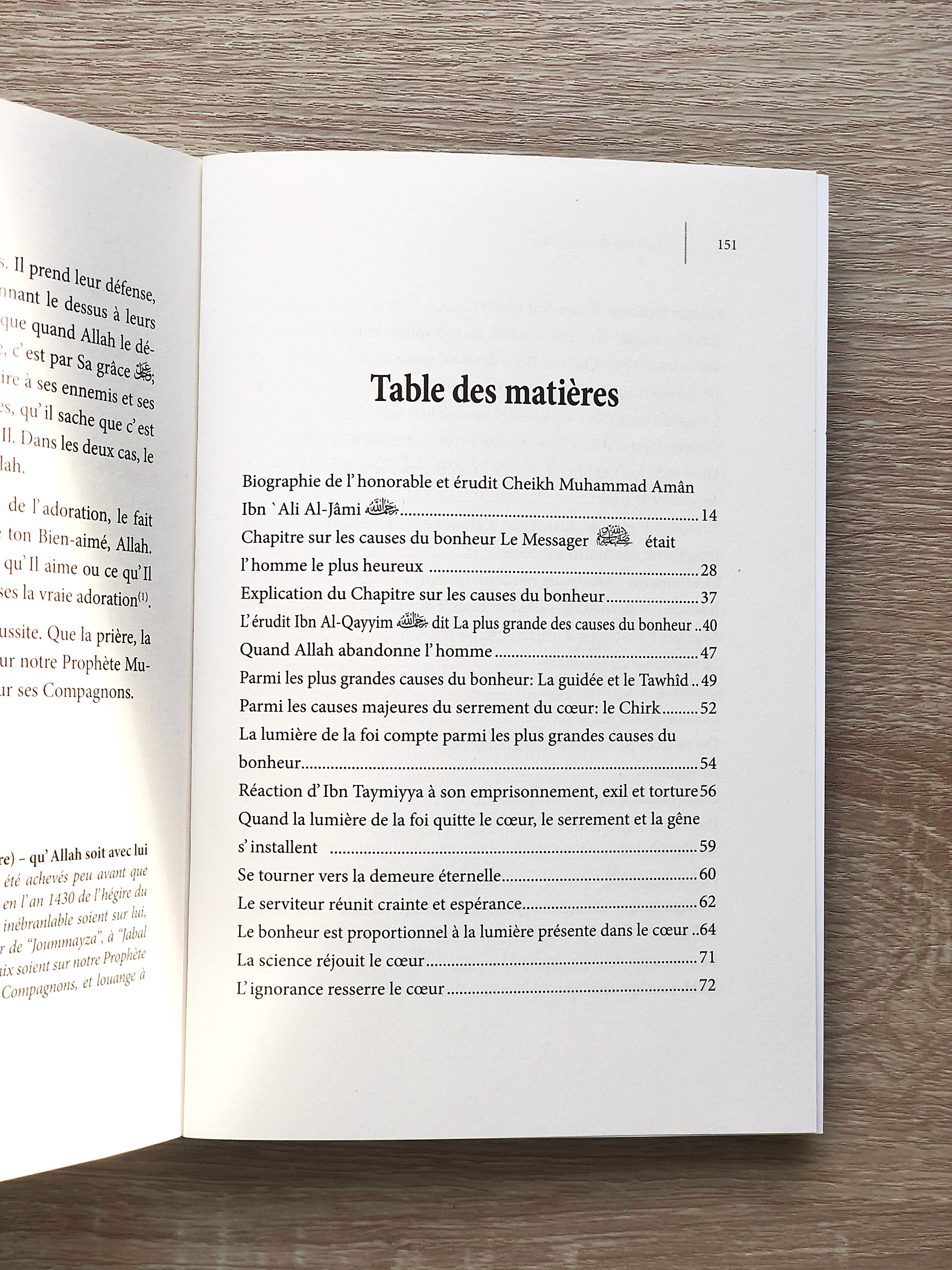 La Voie Du Bonheur, D'Ibn Qayyim Al-Jawziyya, Commentaire De Muhammad Amân Ibn 'Ali Al-Jâmi