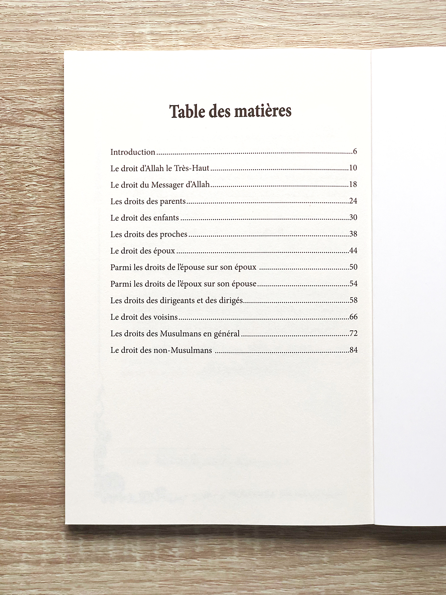 Dix Droits Approuvés Par L'Islam, De Muhammed Ibn Salih Al-Uthaymin, Bilingue (Français- Arabe)