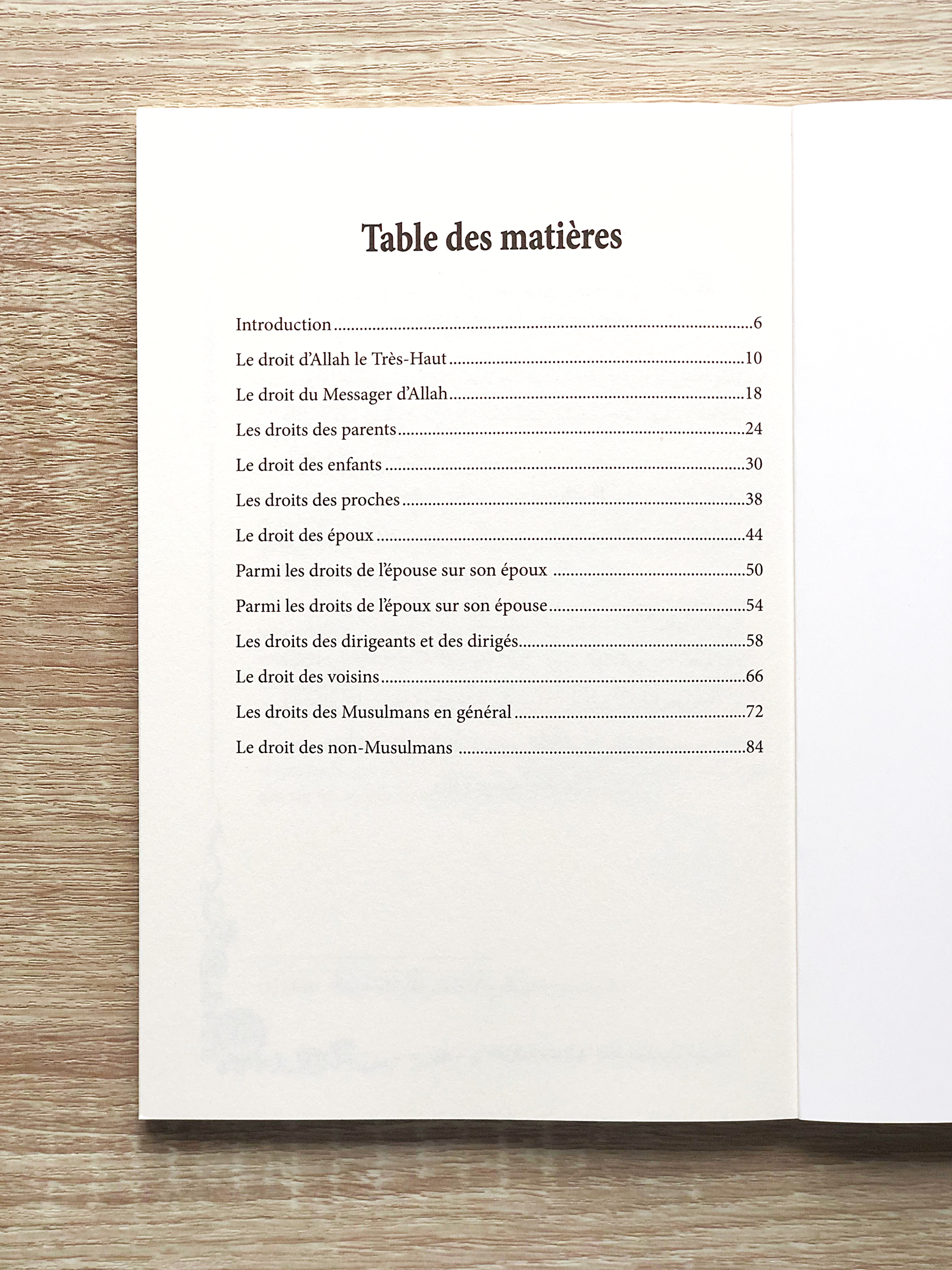 Dix Droits Approuvés Par L'Islam, De Muhammed Ibn Salih Al-Uthaymin, Bilingue (Français- Arabe)