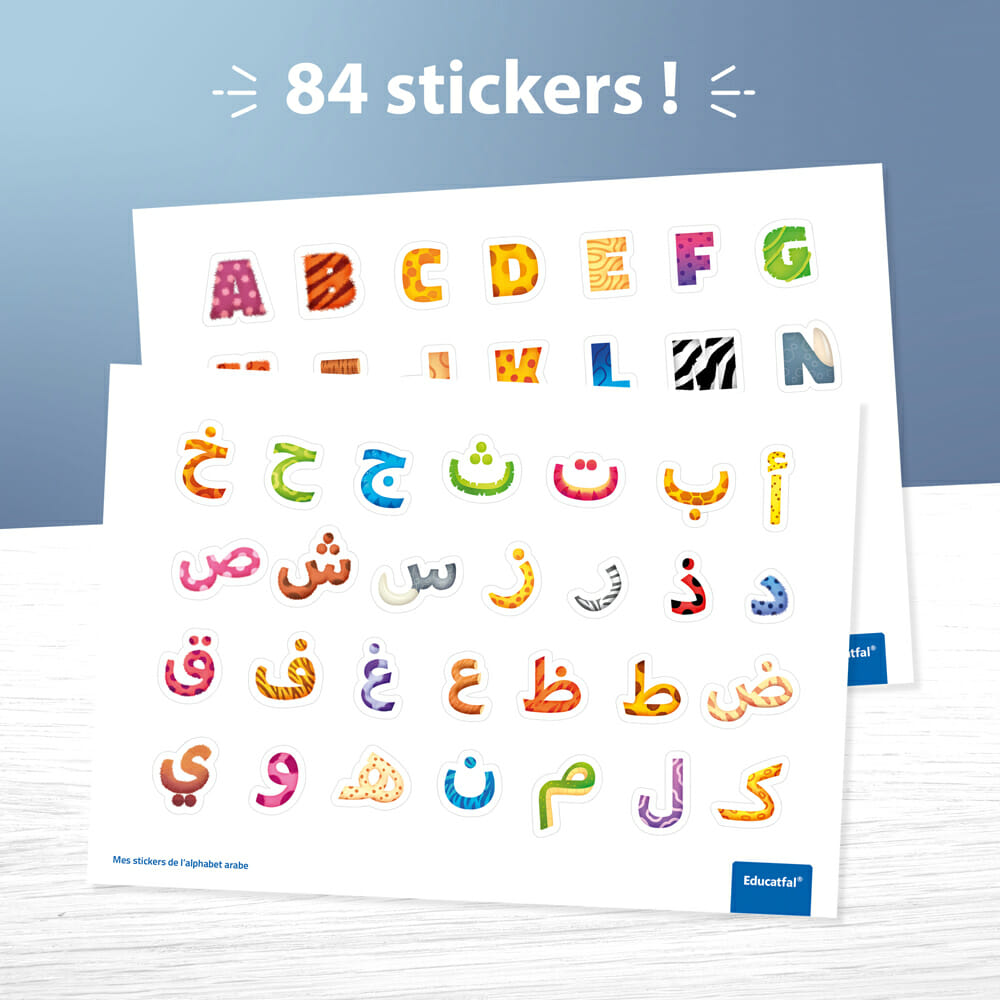 Mes alphabets arabe et français (poster+sitckers) - Educatfal