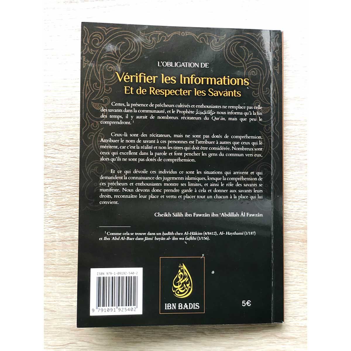 L'obligation de vérifier les informations et de respecter les savants - Sheikh Salih Ibn Fawzan Al-Fawzan