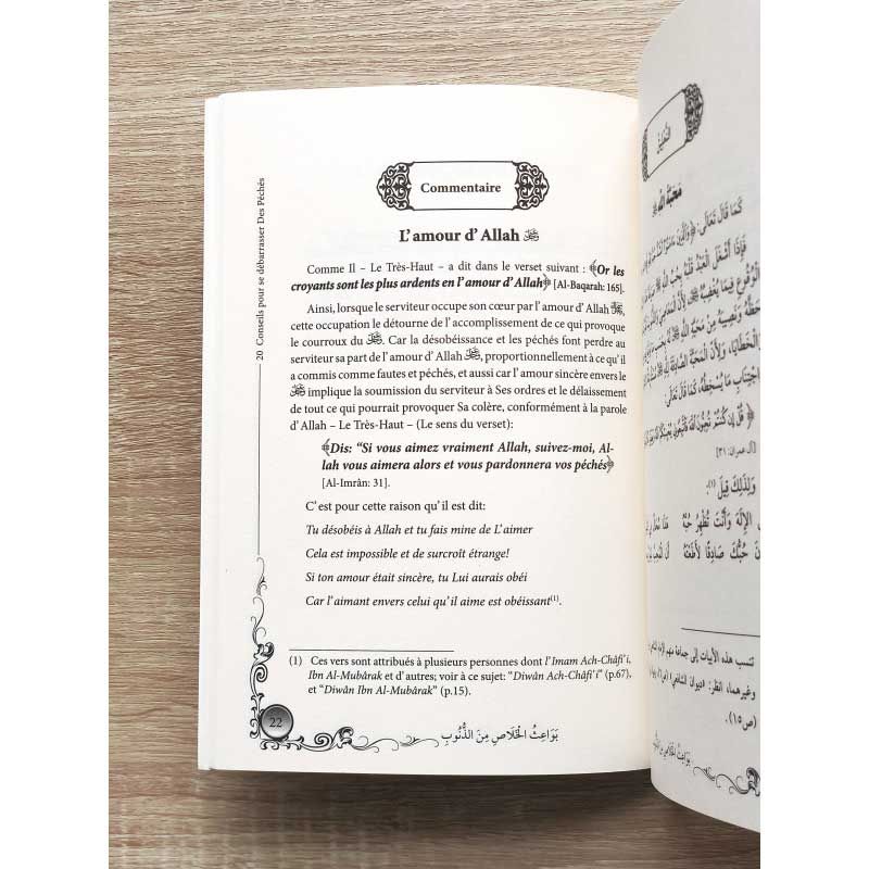 20 Conseils Pour Se Débarrasser Des Péchés (بواعث الخلاص من الذنوب) -  Bilingue (Fr/Ar)