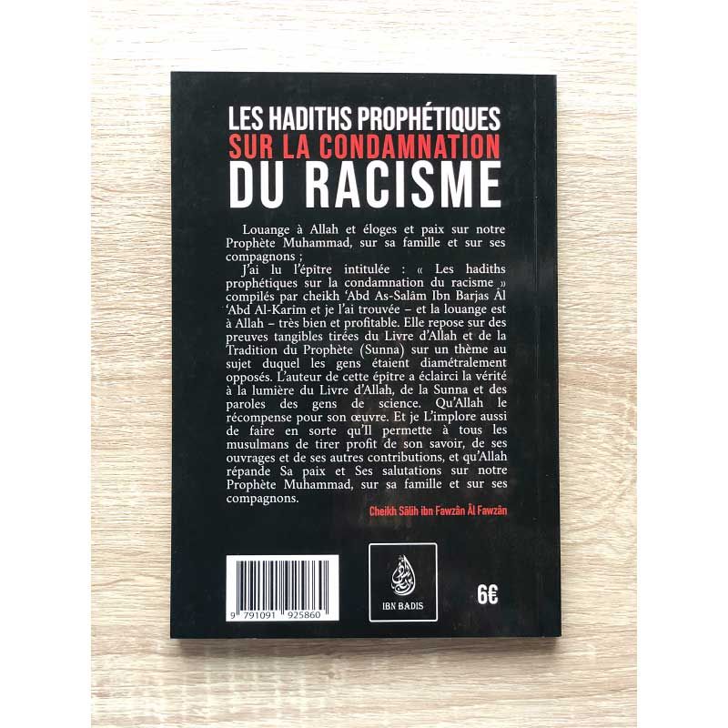 Les Hadiths Prophétiques Sur La Condamnation Du Racisme, De 'Abd As-Salâm Ibn Barjas Âl 'Abd Al-Karim