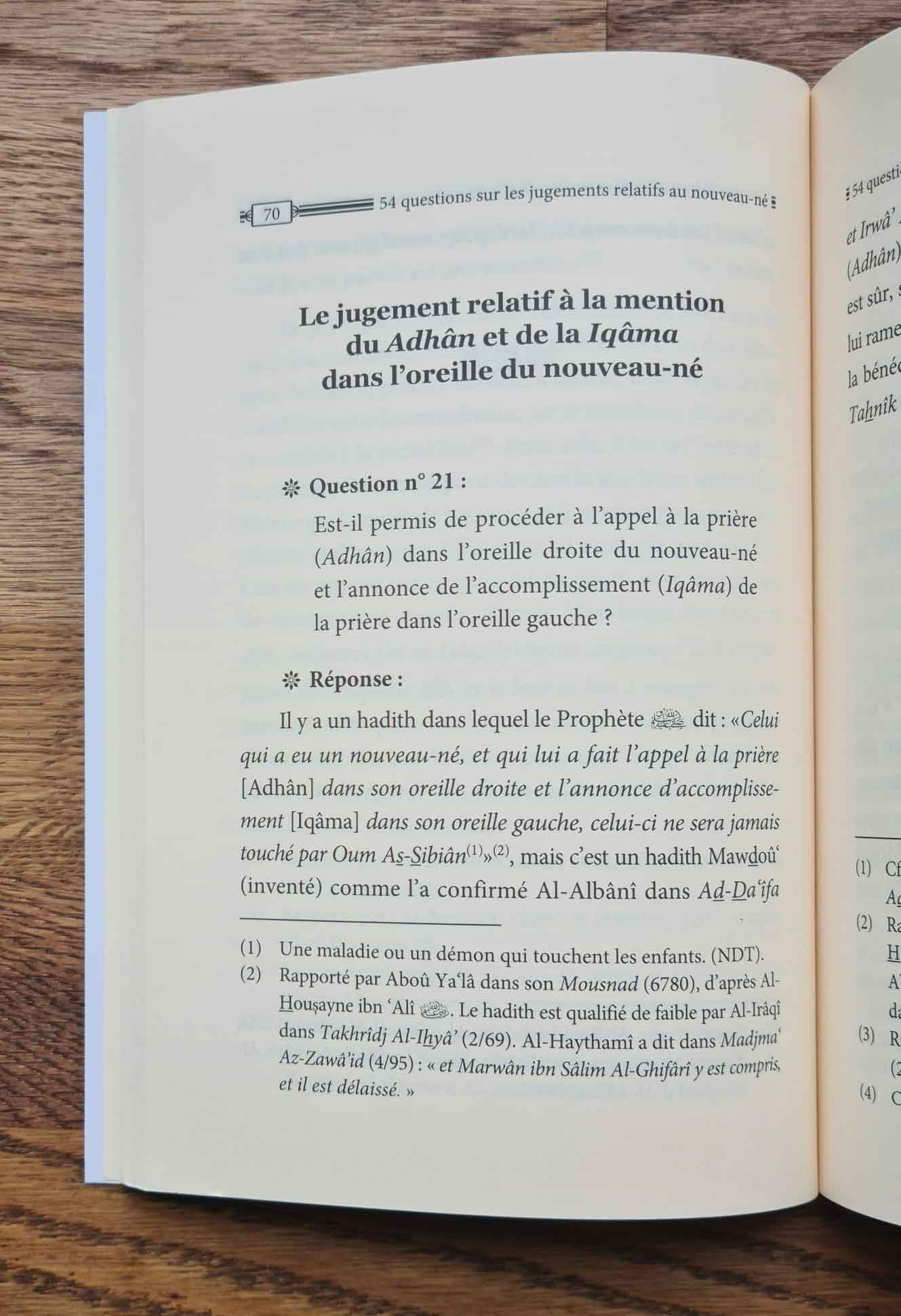 54 Questions sur les jugements du nouveau-né  - Cheikh Mohamed Ali Ferkous