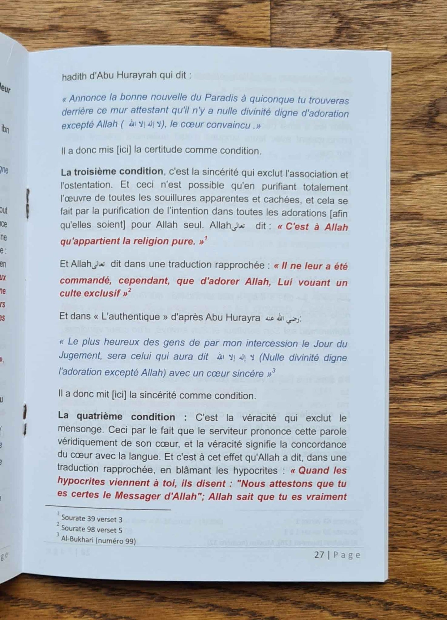 La ilaha illa Allah : son sens, ses conditions et ses annulatifs - Sheikh Abderazzâq Ibn Abdel Mohsine Al Badr
