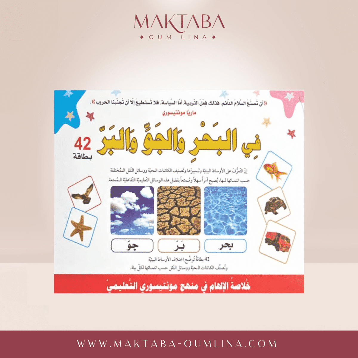 Coffret Montessori : Terre, Air, Eau