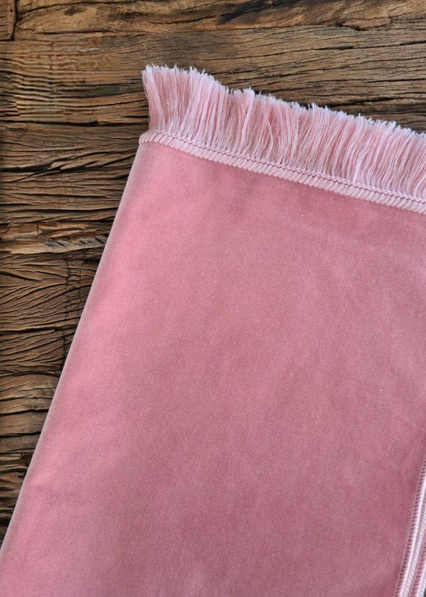 Tapis de prière ADULTE épais - Rose pâle - 70/120CM