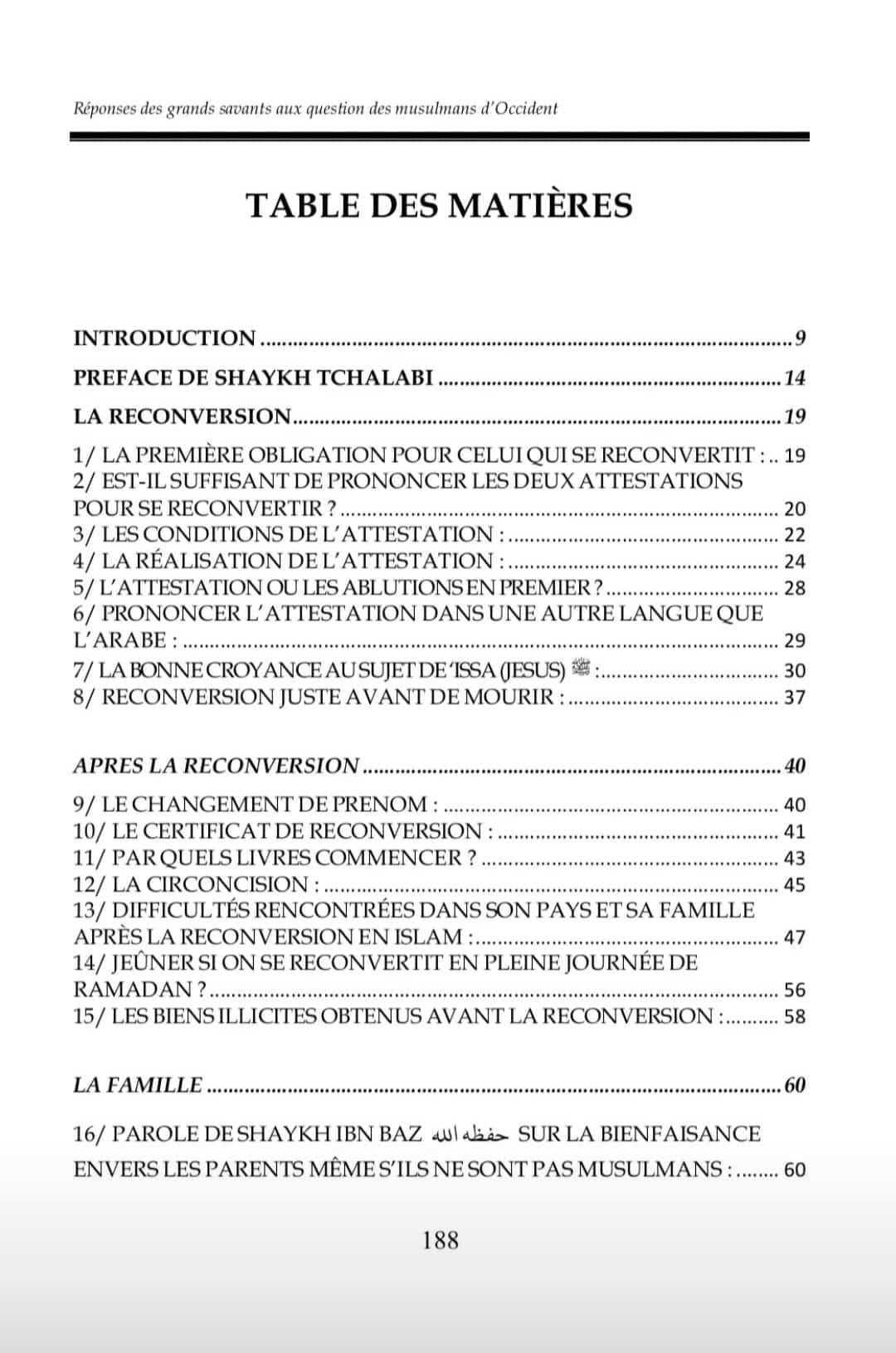 Réponse des grands savants: Aux questions des musulmans d'Occident