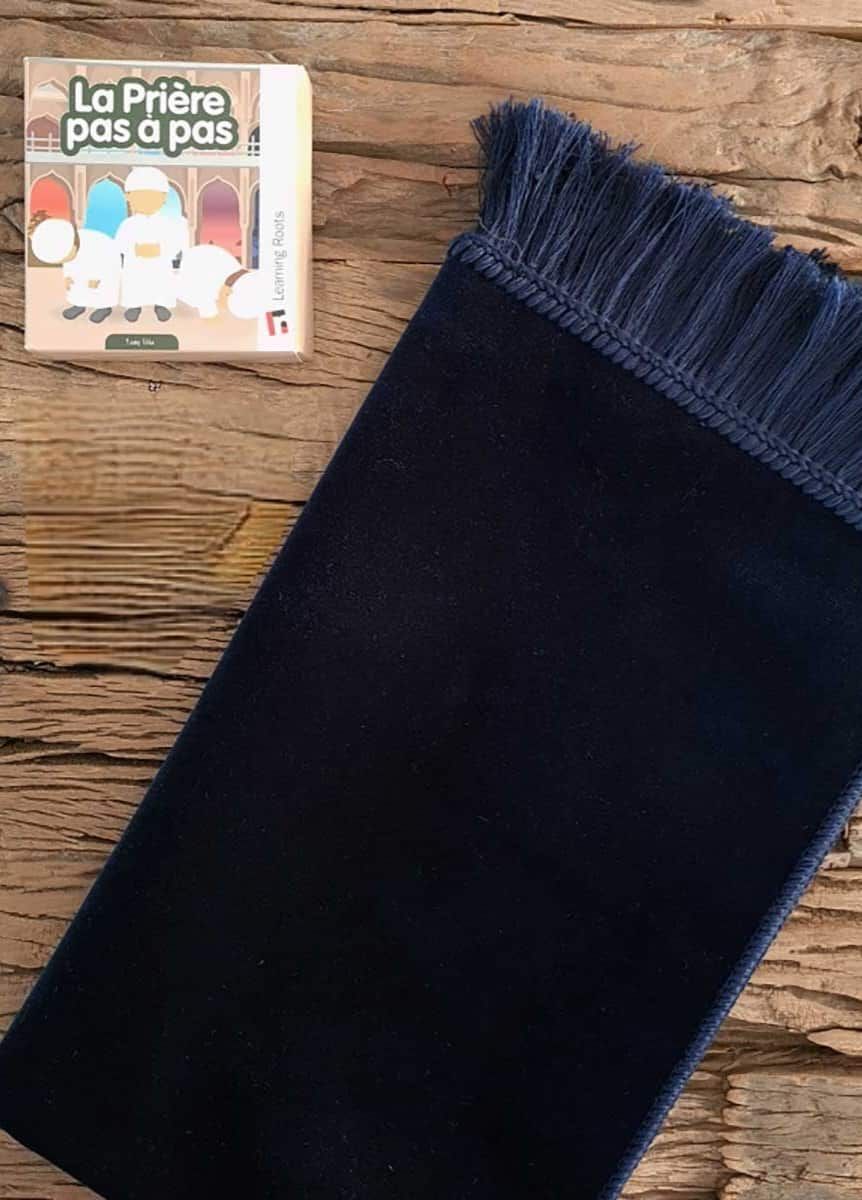 Tapis de prière  ENFANT unis épais (74cm X 48cm)
