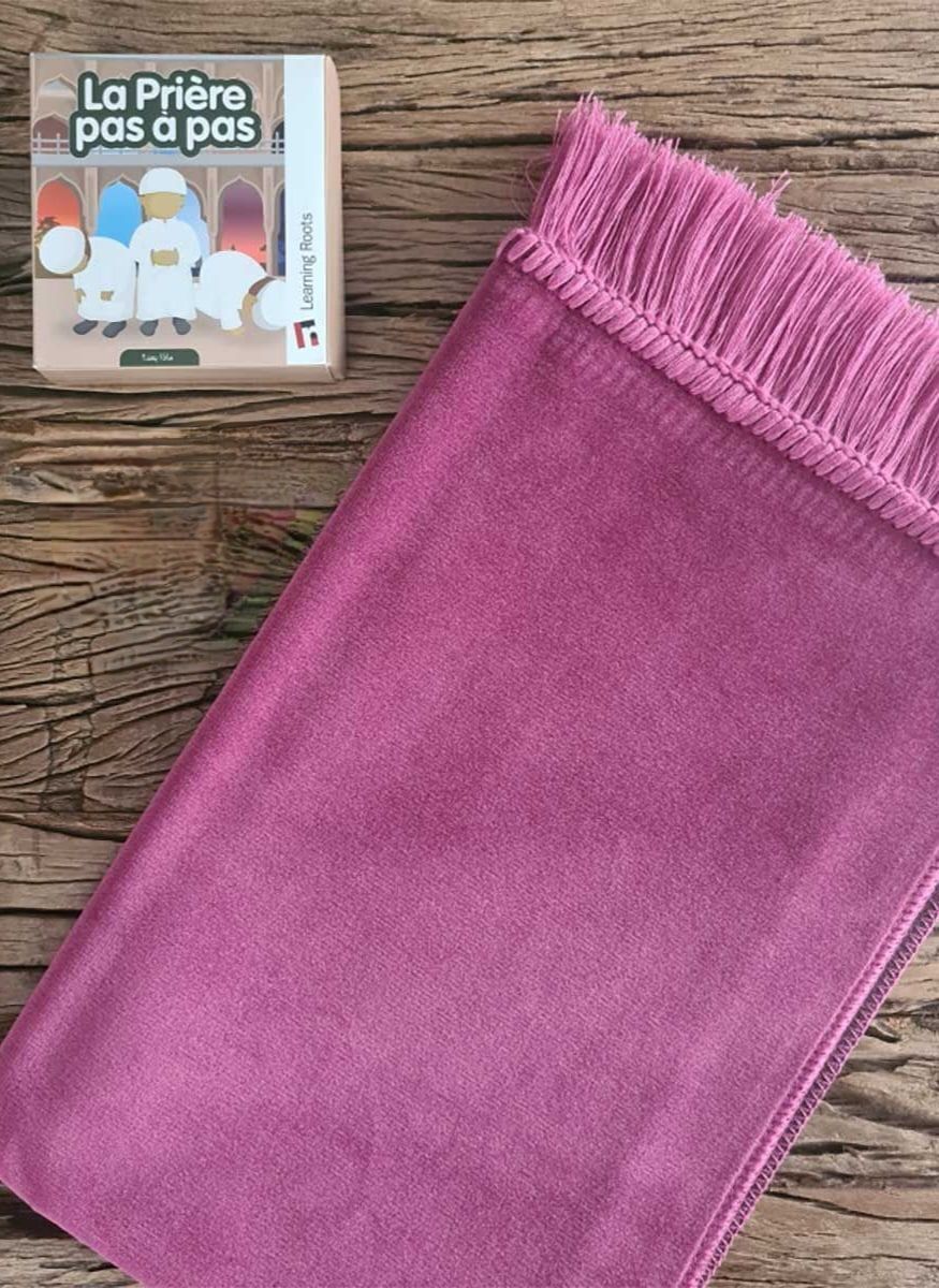 Tapis de prière  ENFANT unis épais (74cm X 48cm)