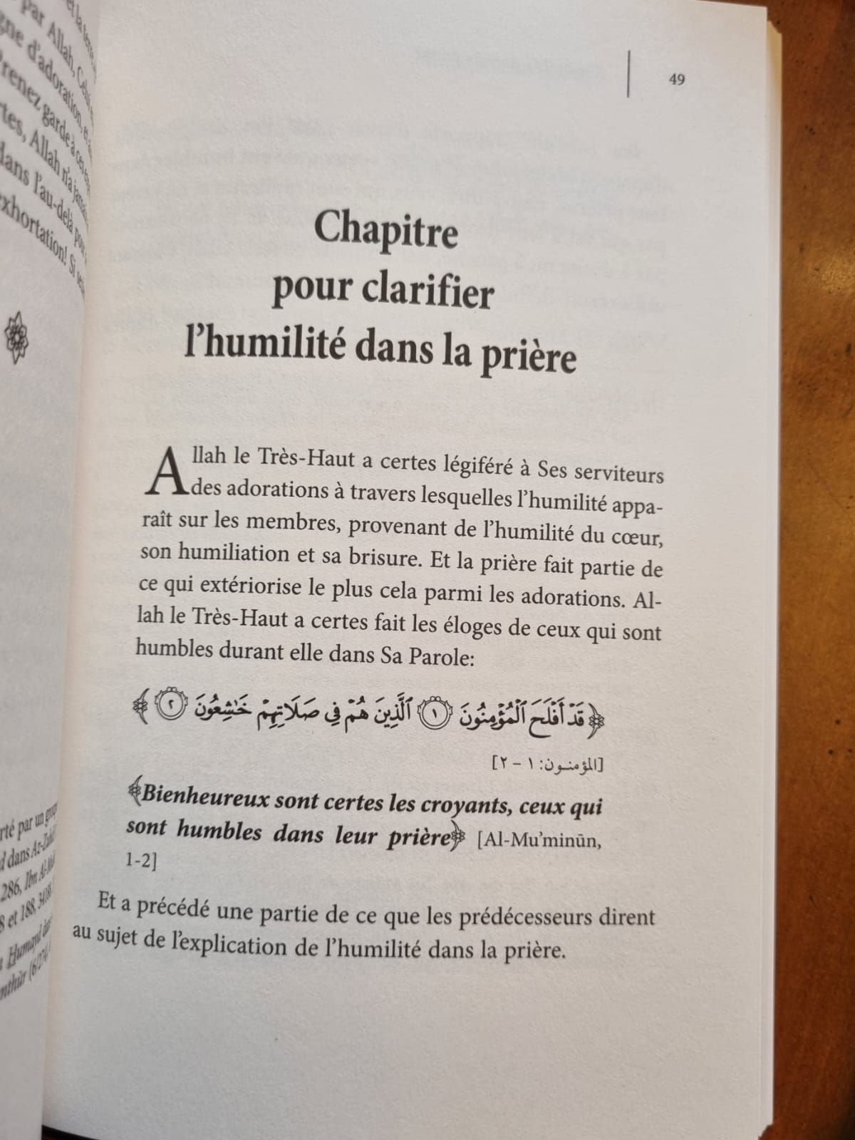 L'humilité Dans La Prière, De Al-Hafiz Ibn Rajab Al-Hanbali