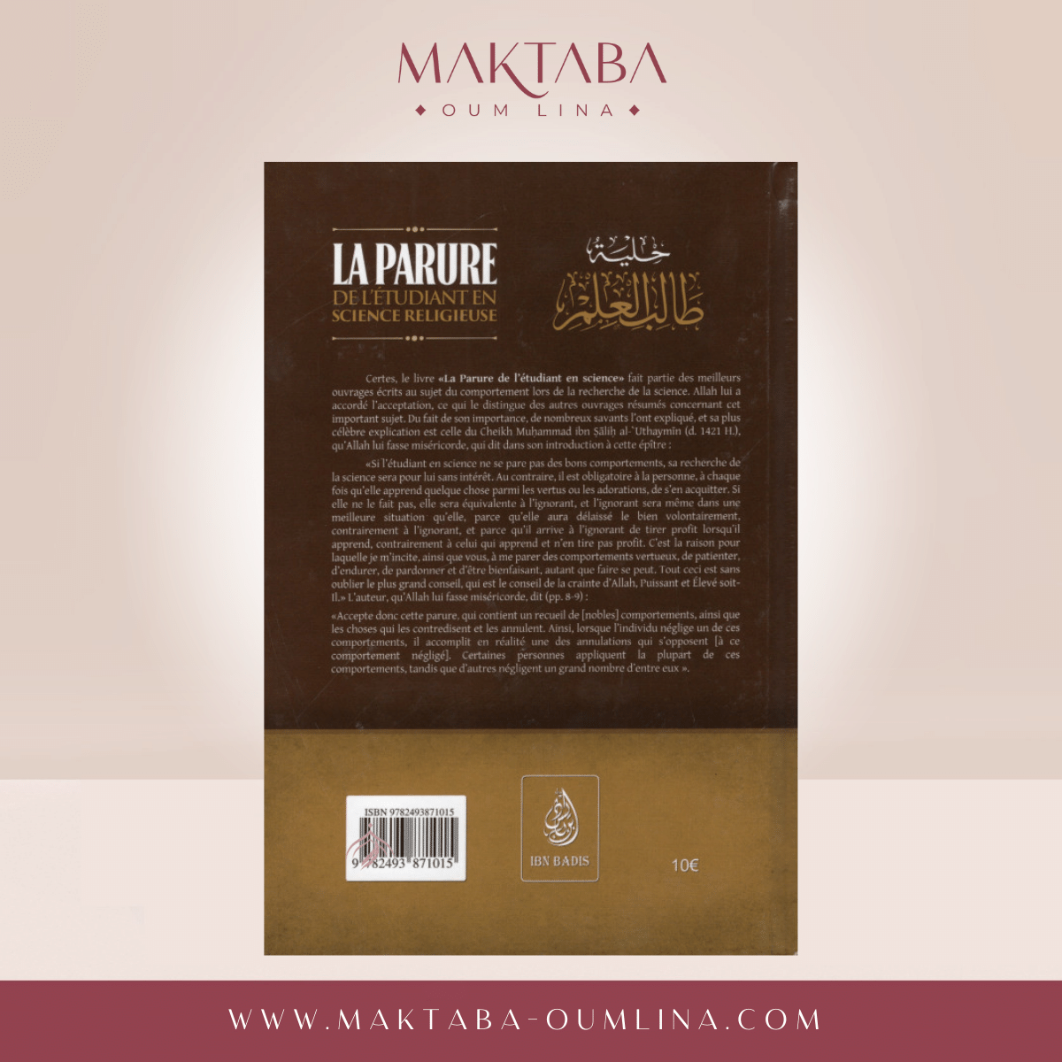 La parure de l'étudiant en science religieuse - Cheikh Bakr Abou Zayd