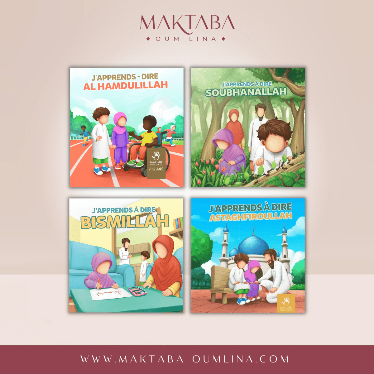 Pack 4 livres "j'apprends à dire.." - Muslimkid