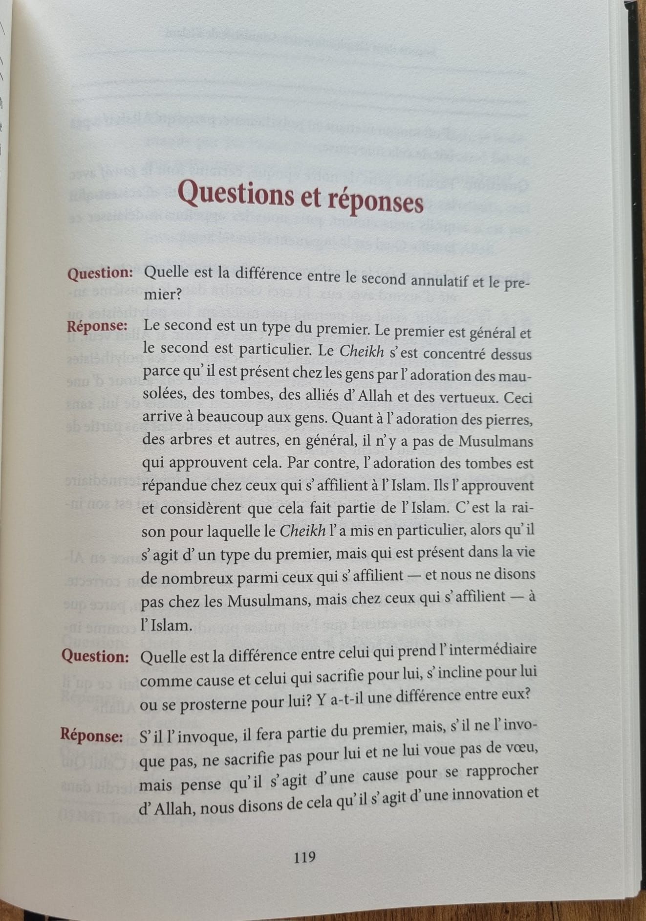 Leçons Dans L'explication De L'épître Des Annulatifs De L'Islam De Muhammad Ibn Abd Al-Wahhab, Par Salih Al Fawzan Ibn Al Fawzan