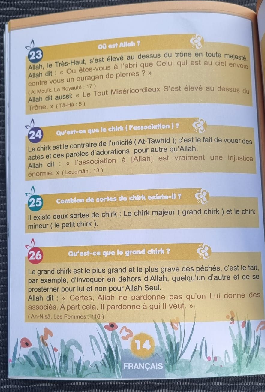 Leçons de tawhid expliqués à nos enfants