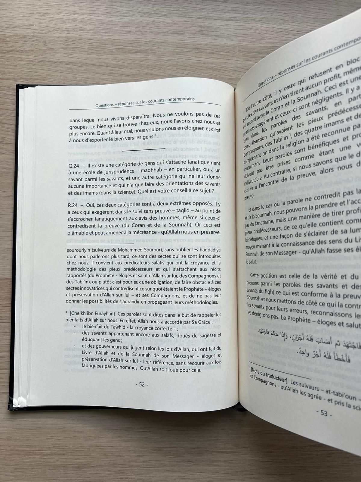 Questions / Réponses sur les courants contemporains du Sheikh Dr. Sâlih Al-Fawzân
