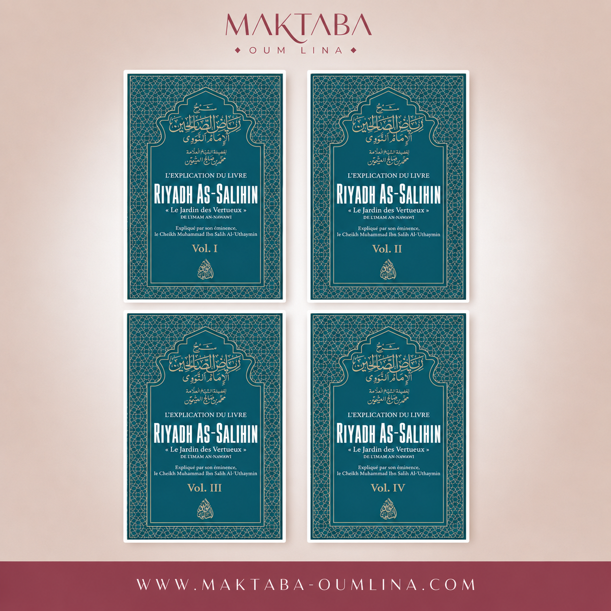 Pack l’Explication de Riyadh As Salihin (Volume 1 à 4)